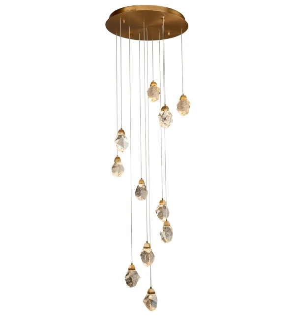 Bubble Crystal Chandelier For High Ceiling
