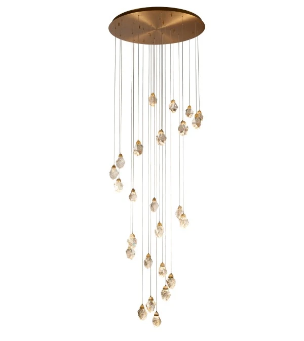 Bubble Crystal Chandelier For High Ceiling